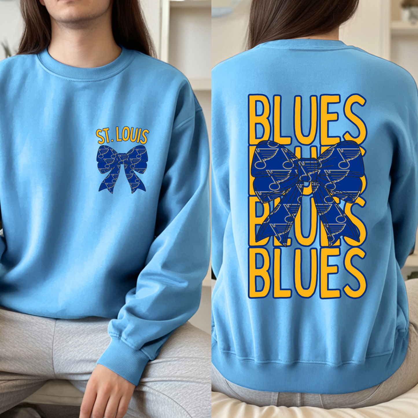 Blues Bow - Long Sleeve