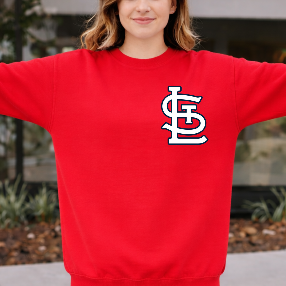 Saint Louis Baseball Oversized Print Sweatshirt