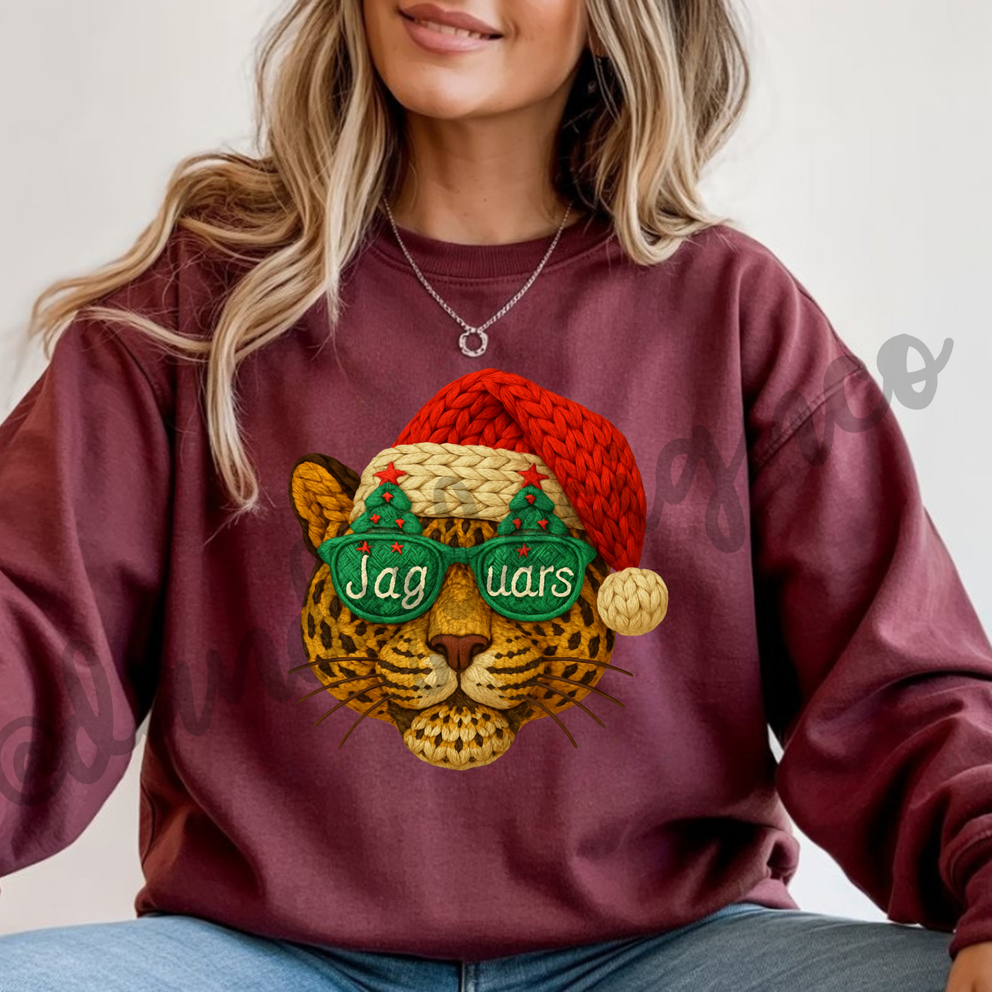 Crochet Christmas Jaguar - Sweatshirt