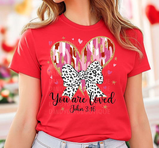 You Are Loved John 3:16 Short Sleeve Shirt/Bodysuit