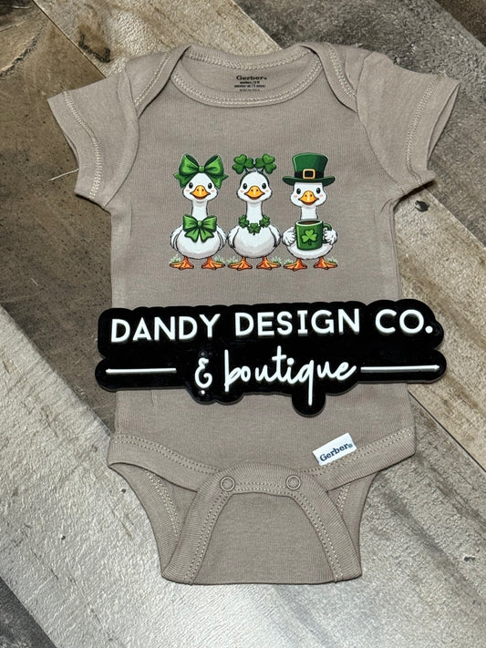 Newborn St. Patrick’s Goose Bodysuit