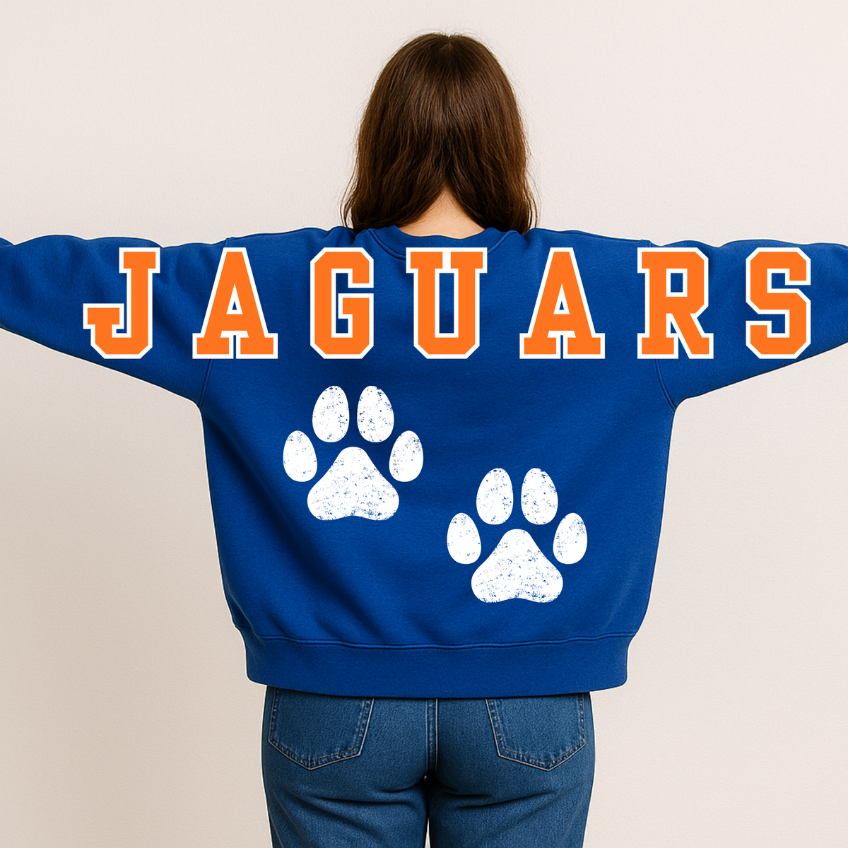 Jaguars Oversized Print Sweatshirt