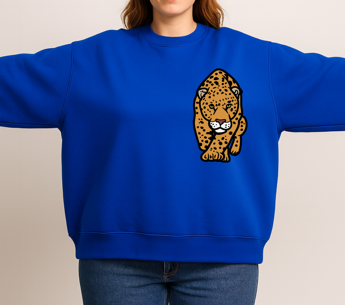 Jaguars Oversized Print Sweatshirt