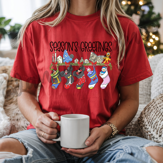 Seasons Greetings Stockings - Short Sleeve