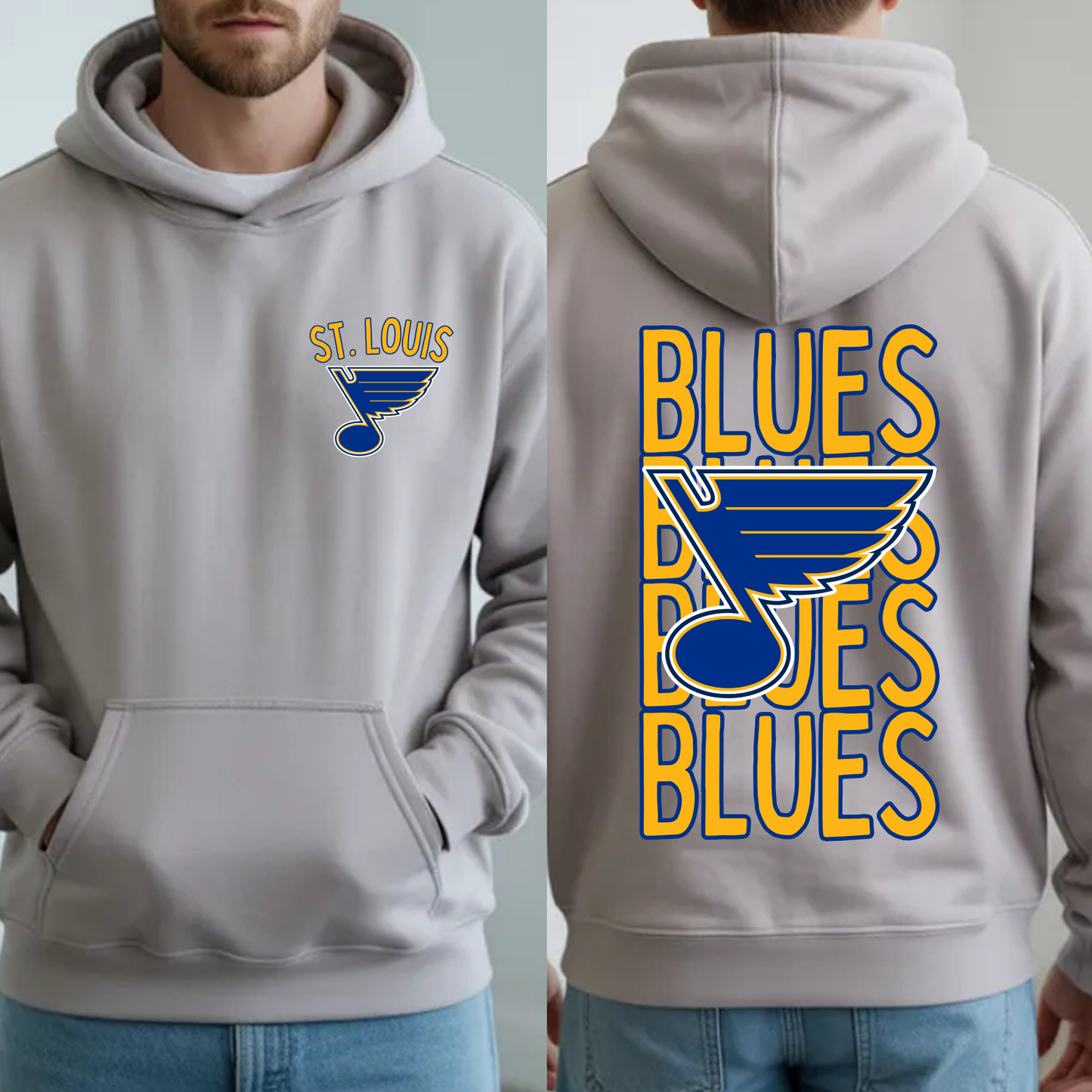 Blues Stacked - Hoodie