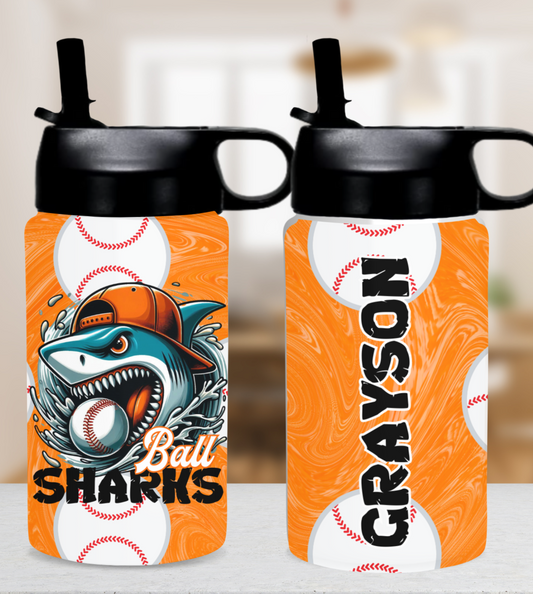 Flip Straw Stainless Steel Tumbler (14oz) - Orange