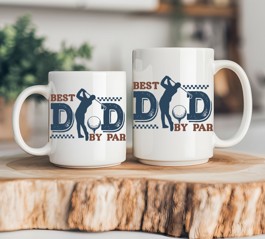 Best Dad By Par Golf Coffee Mug