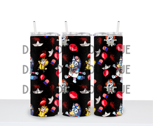 Balloon Clown Halloween Sublimation Stainless Steel Tumbler