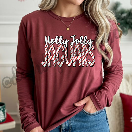 Holly Jolly Jaguars Cake - Long Sleeve