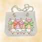 Checkered Pencil Custom Name Teacher Tote Bag