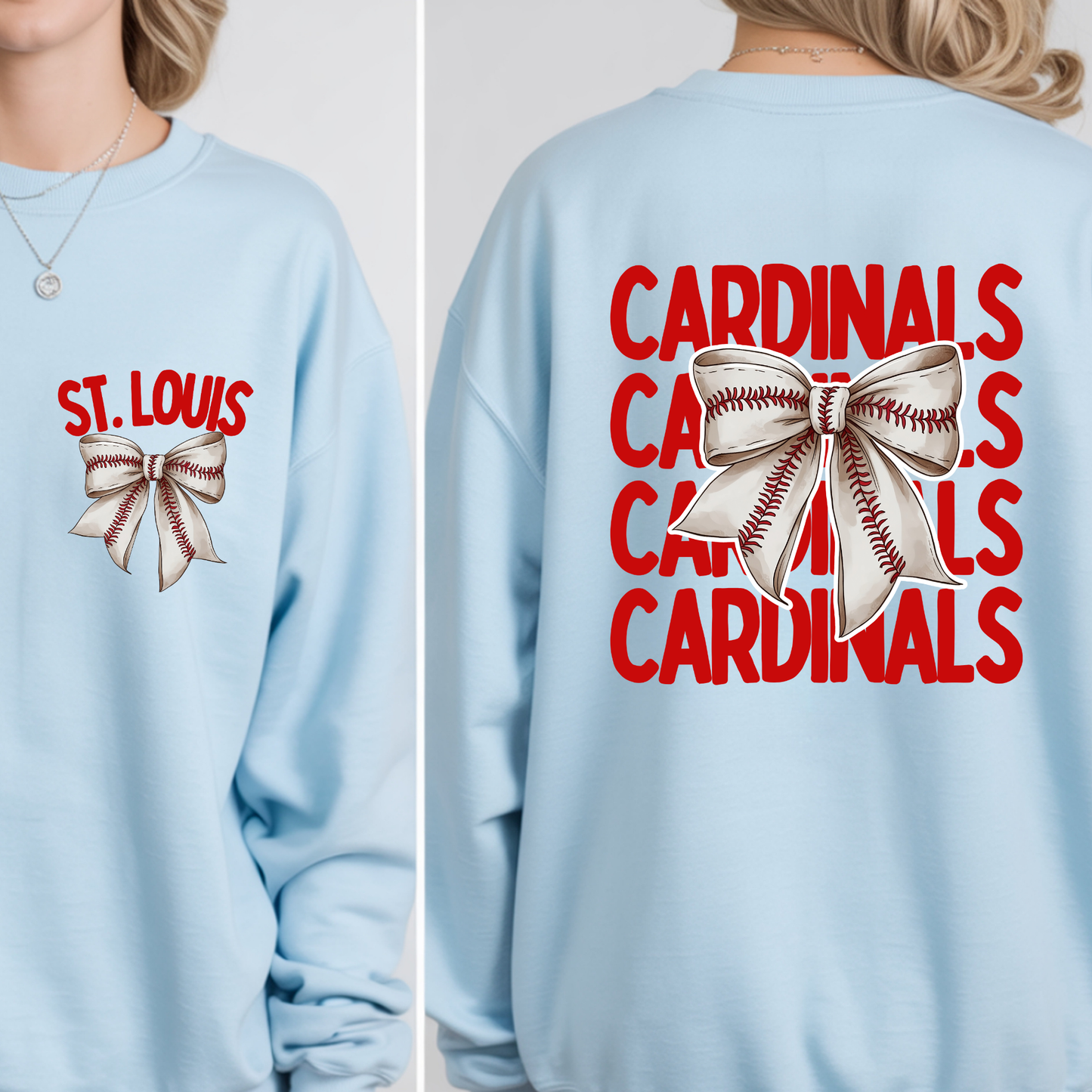 Cardinals Baseball Bow - Sweatshirt