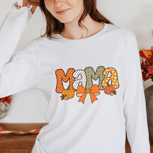 Fall Bow Mama/Nana/Gigi/Mimi - Long Sleeve