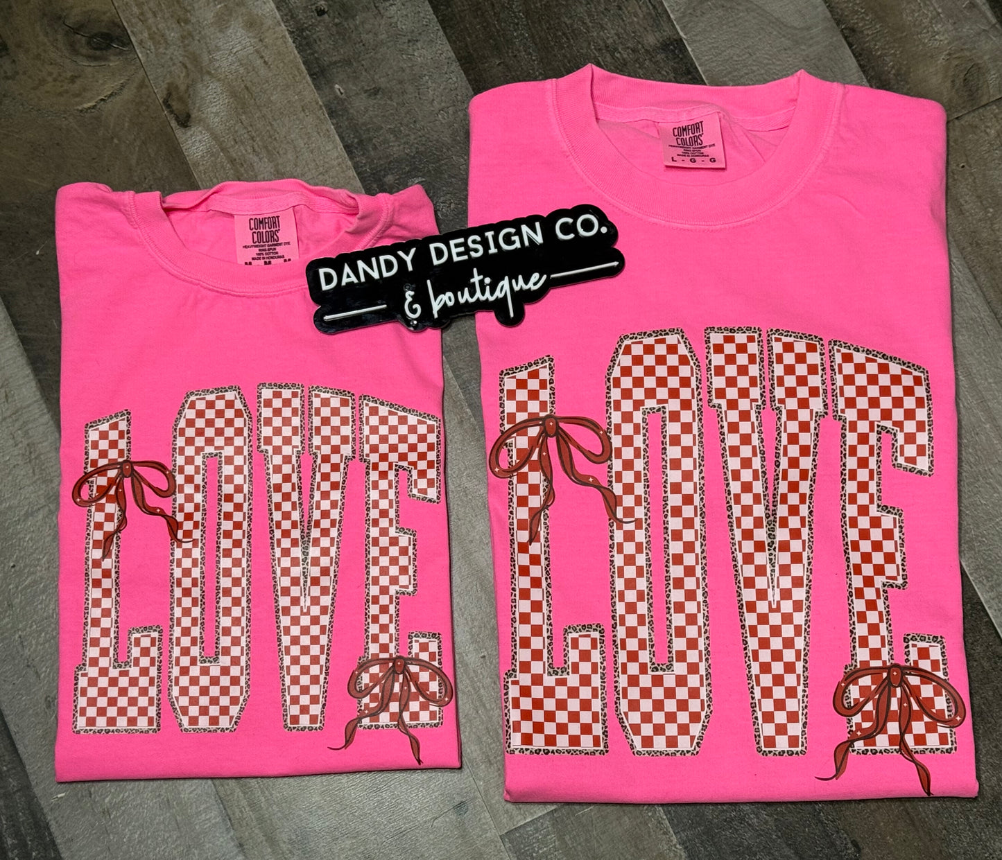 YM/L Checkered Love Short Sleeve