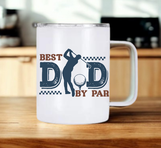 Best Dad By Par Golf Coffee Mug