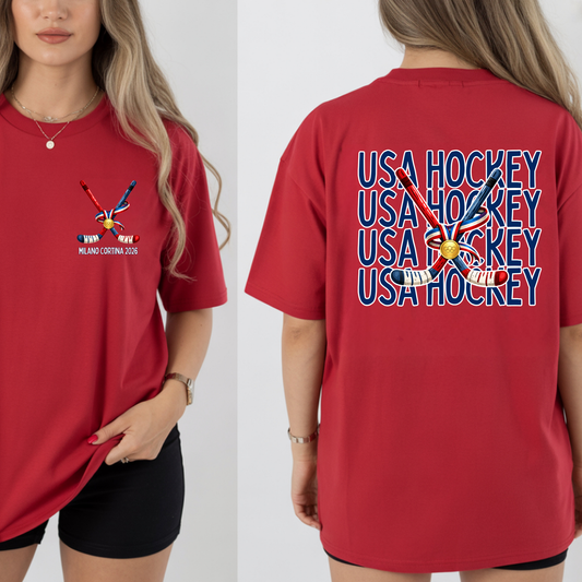 USA Hockey Stacked - Short Sleeve