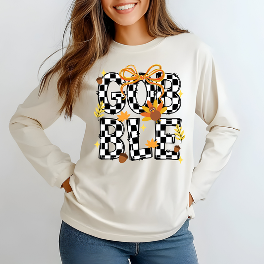 Checkered Gobble - Long Sleeve