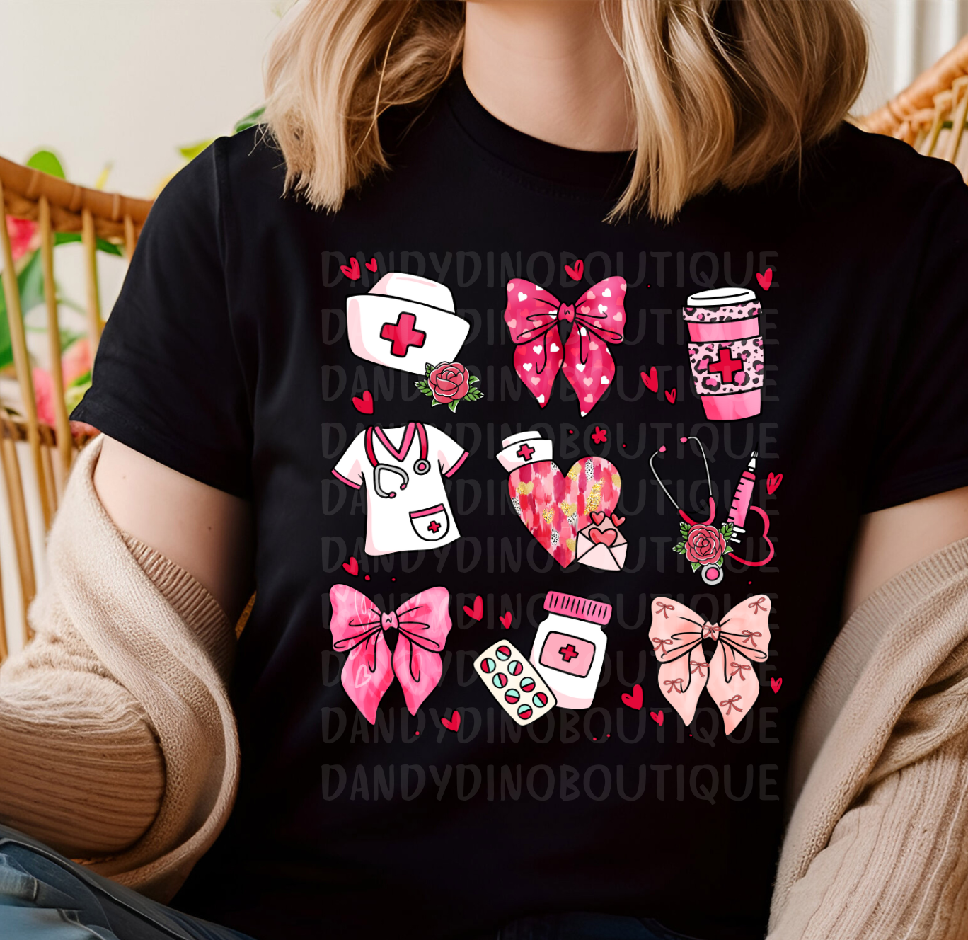 Nurse Valentine's Day Coquette Short Sleeve/Sweatshirt