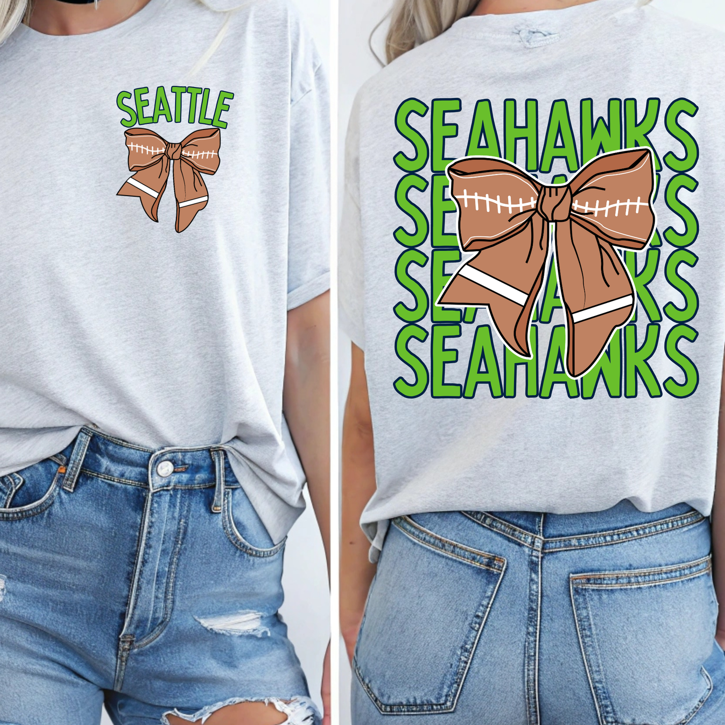 Seattle Football Bow - Short Sleeve