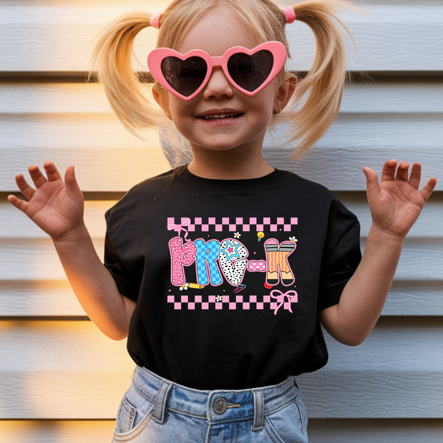Preppy Checkered Doodle Grade Level - Short Sleeve