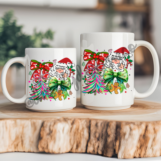 Santa Bow - Coffee Mug