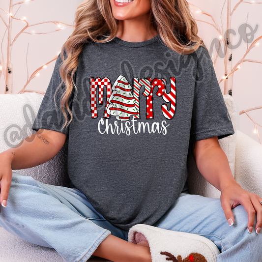 Merry Christmas Cake - Short Sleeve