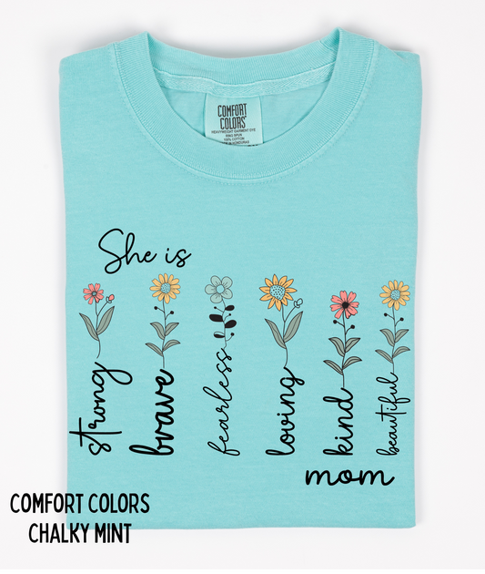 She Is Mom Short Sleeve T-Shirt