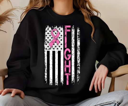 Breast Cancer Fight Flag - Black