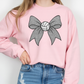 Volleyball Glitter Bow - Sweatshirt