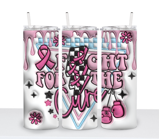 Breast Cancer Fight For The Cure 20oz Skinny Tumbler