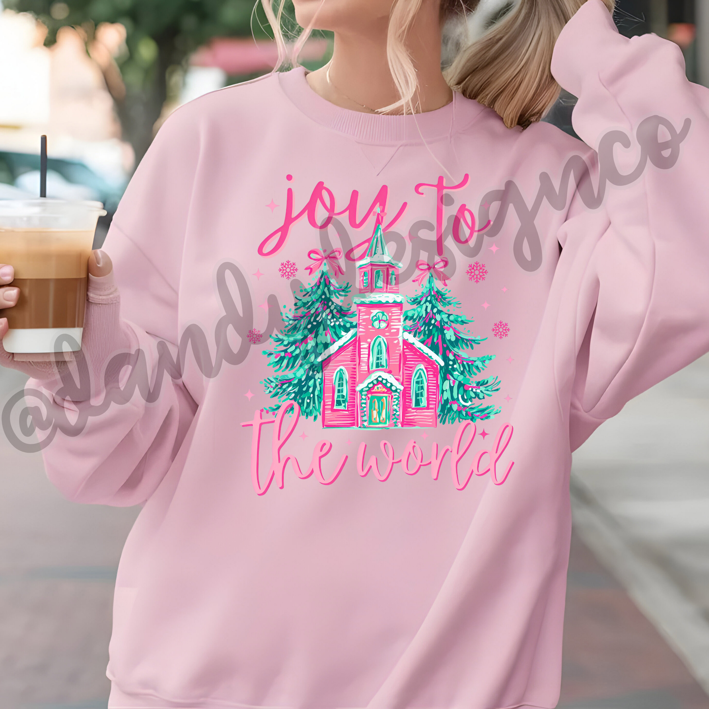 Joy To The World Pink - Sweatshirt