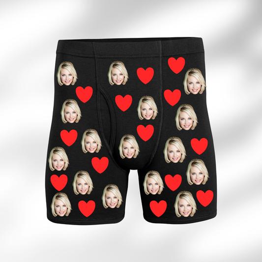 Your Face Valentine Boxers - Custom Image Upload