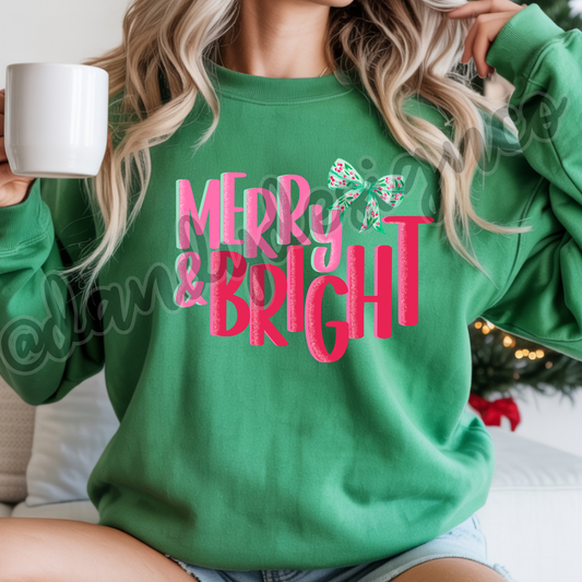 Merry & Bright Pink - Sweatshirt