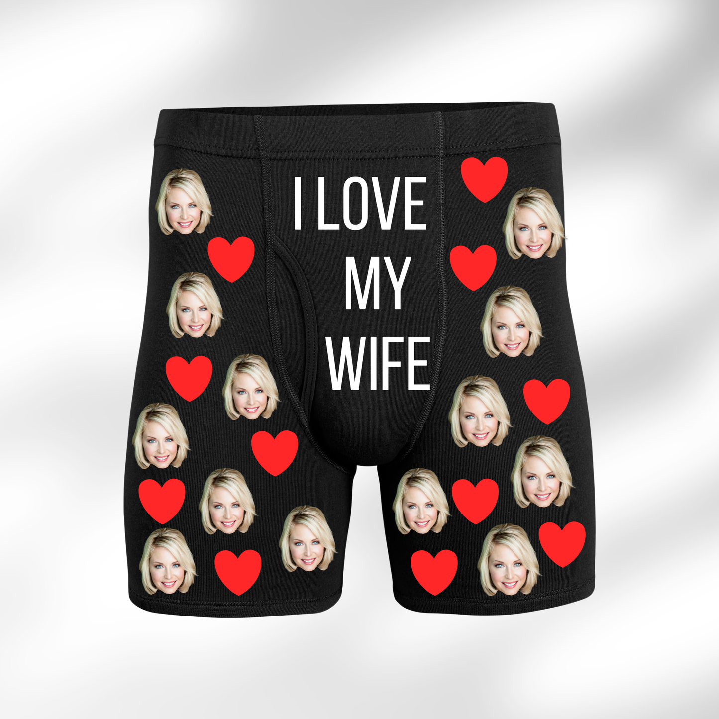 Your Face Valentine Boxers - Custom Image Upload