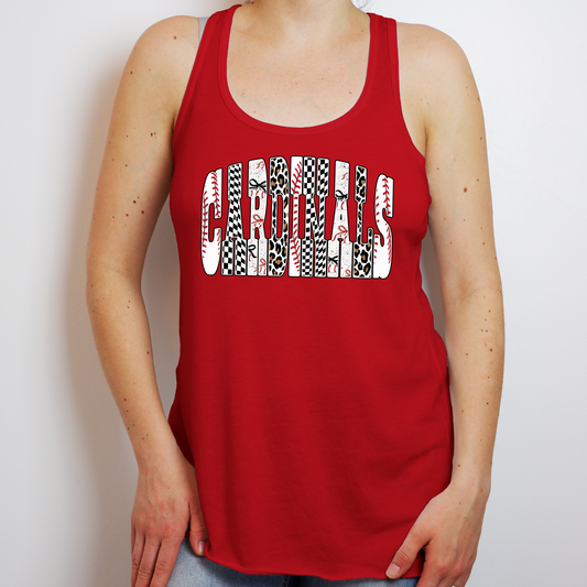 Cardinals Animal Print - Tank Top