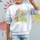 Stacked Snowmen Tree Pink - Sweatshirt