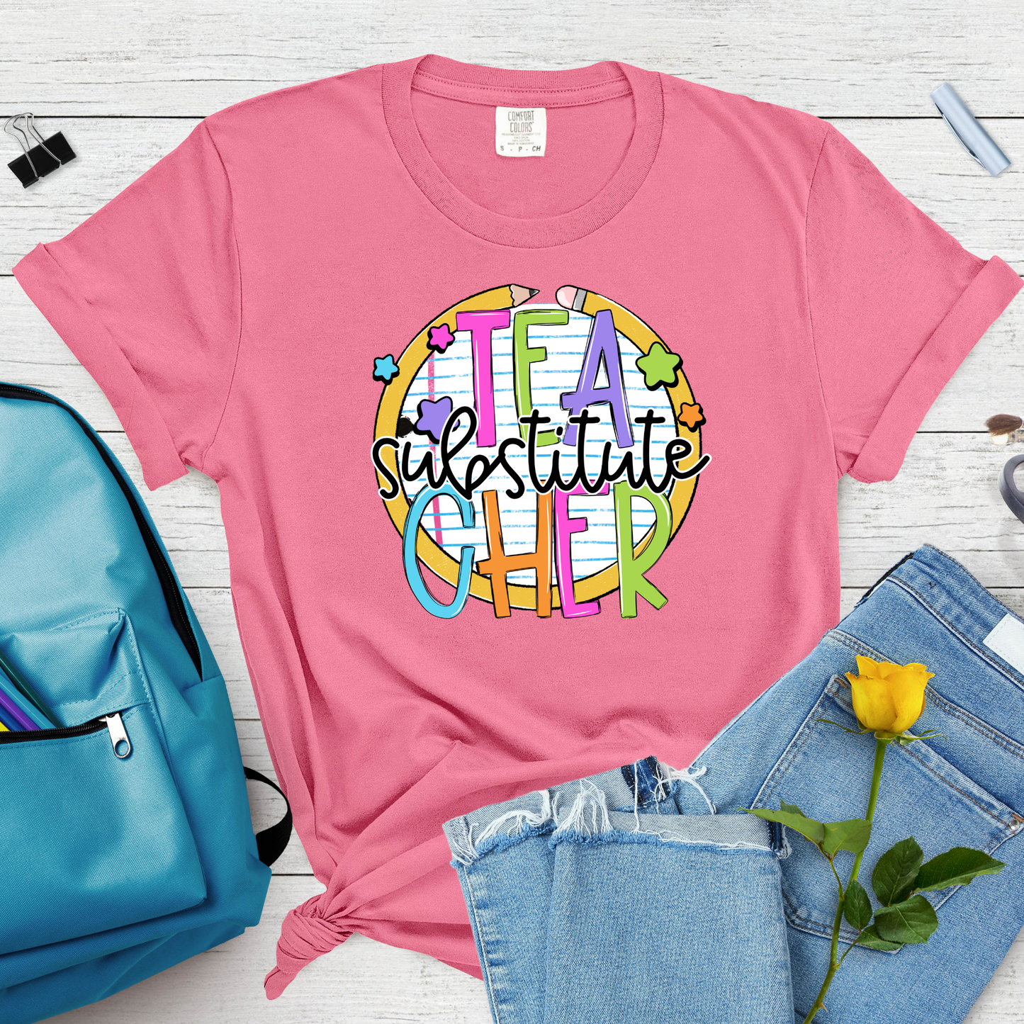Notebook Pencil Title - Short Sleeve