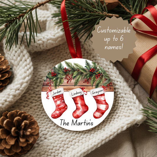 Customizable Stocking Christmas Ornament