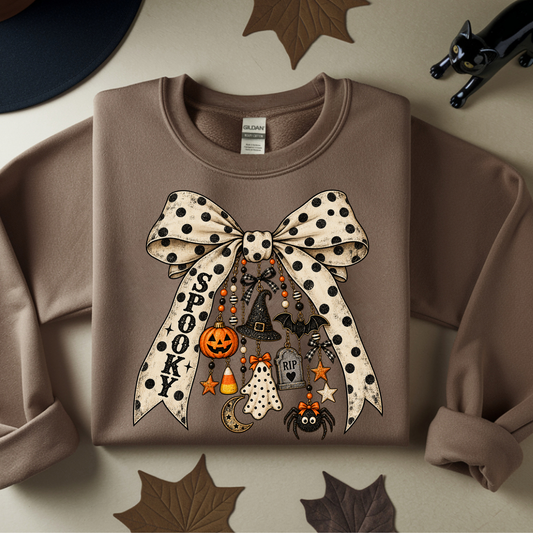 Spooky Charm Bow Short Sleeve/Sweatshirt