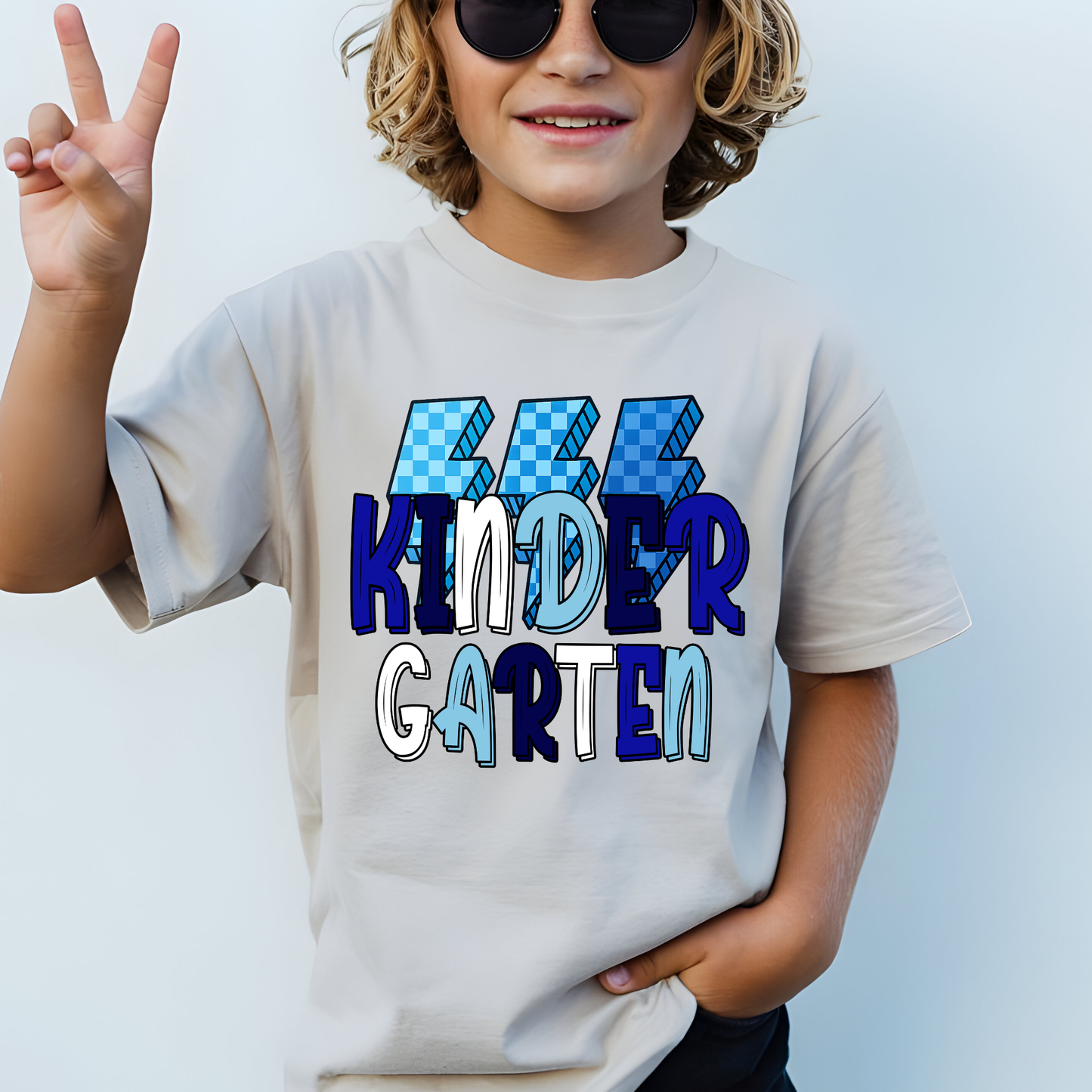 Checkered Lightning Blue Grade Level - Short Sleeve