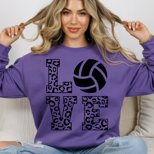LOVE Volleyball Animal Print - Sweatshirt