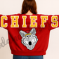 KC Football Oversized Print Sweatshirt
