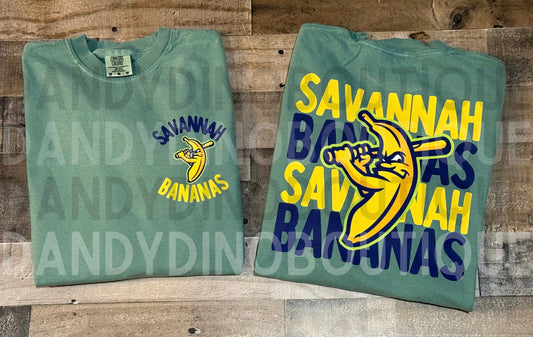3XL Green Savannah Banana Long Sleeve Tee