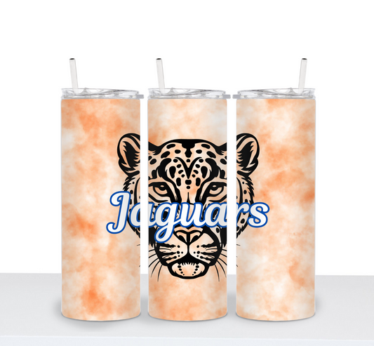 Jaguars Orange Tie Dye Tumbler