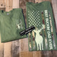 L Best Buckin Dad Ever Long Sleeve Green Tee