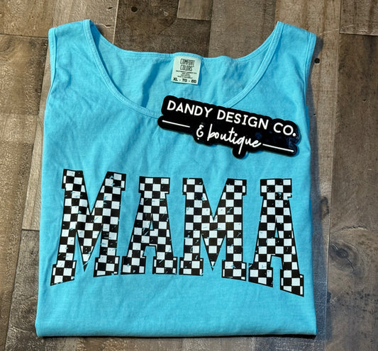 XL MAMA Checkered Tank