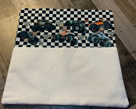 *BLOOPER* Monster Truck Pocket Pillow Case - *ADD NAME*