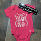 0-3M XOXO Pink Checkered Bodysuit