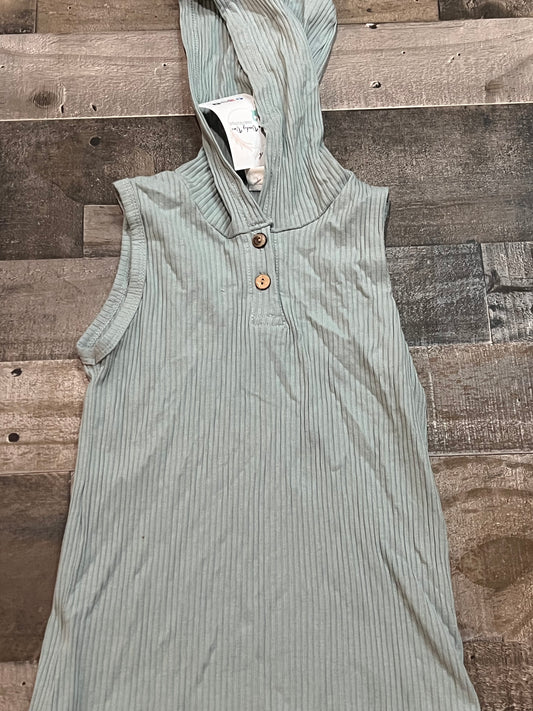 2T/4T/6 Ribbed Button Hooded Tank