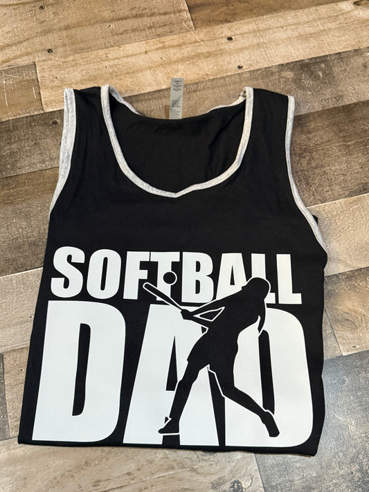 L - Softball Dad Tank Top