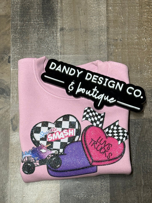 2T Luvs Trucks SS Sweatshirt